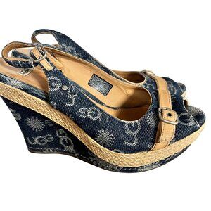 Women's Ugg Noella 1001171 High 5" Wedge Sandals Open Toe size 9